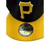 New Era Pittsburgh Pirates 59Fifty Fitted Cap Black & Yellow Size 7 1/2 MLB Hat