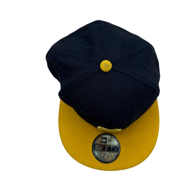 New Era Pittsburgh Pirates 59Fifty Fitted Cap Black & Yellow Size 7 1/2 MLB Hat