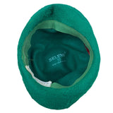 Vintage Selene Green Felt Hat With Ribbon & Feather Accent Made In Italy