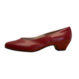 Soft Style By Hush Puppies Women's Red Leather Low Heel Pumps Size 8W