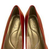 Soft Style By Hush Puppies Women's Red Leather Low Heel Pumps Size 8W