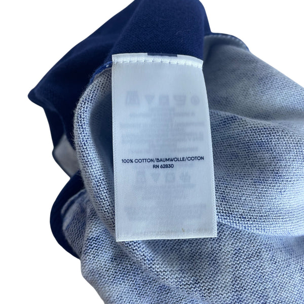 Lands End Women's Blue Open Cardigan Tie Dye Pattern Size M/P 10 12