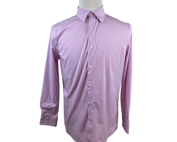 Banana Republic Mens Wrinkle-Resistant Slim Fit Pink Button-Down Shirt Size M
