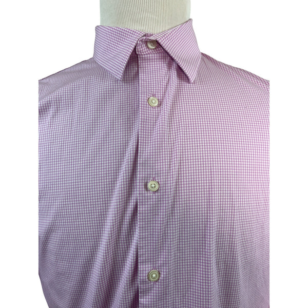 Banana Republic Mens Wrinkle-Resistant Slim Fit Pink Button-Down Shirt Size M
