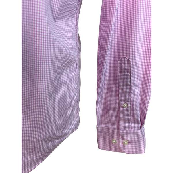 Banana Republic Mens Wrinkle-Resistant Slim Fit Pink Button-Down Shirt Size M