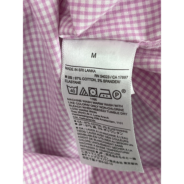Banana Republic Mens Wrinkle-Resistant Slim Fit Pink Button-Down Shirt Size M