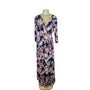 PinkBlush Women’s Floral Maxi Wrap Dress Navy Pink Soft Sz 3XL - New