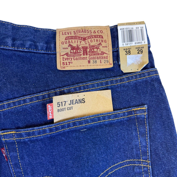 Levi’s Mens Blue Denim Cotton 517 Boot Cut Jeans Size W38 L29 - New