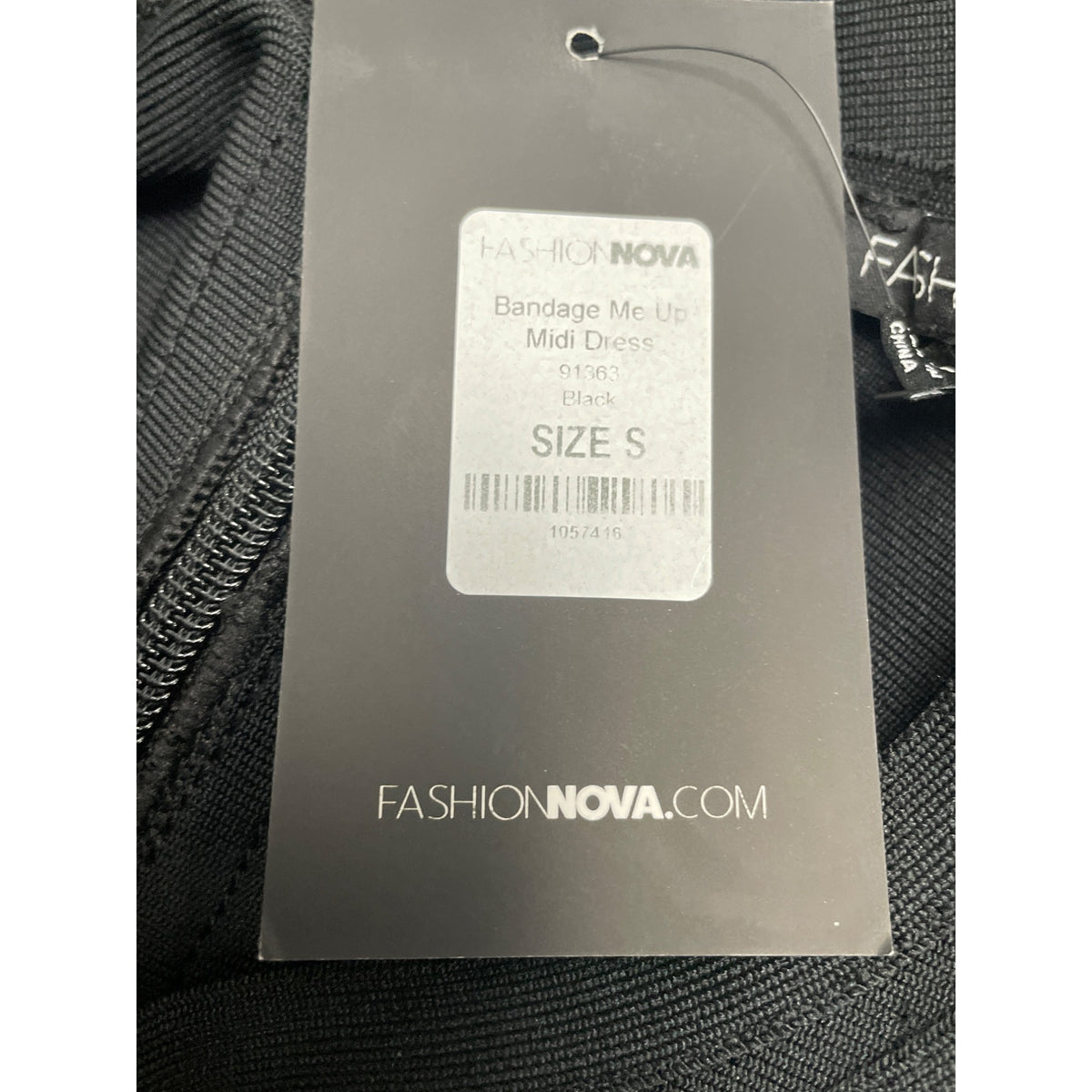 Fashion Nova Women’s Black Sheer Mesh Long Sleeve Bodycon Dress Size S - New