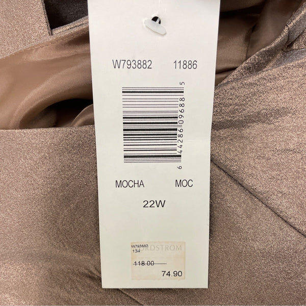 Signature Bronze Sleeveless Wrap Midi Dress With Tie Waist Sixe 22W - New