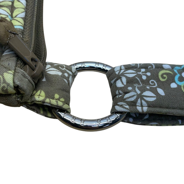 Vera Bradley Women’s Green Quilted Adjustable Strap Floral Pattern Crossbody Bag