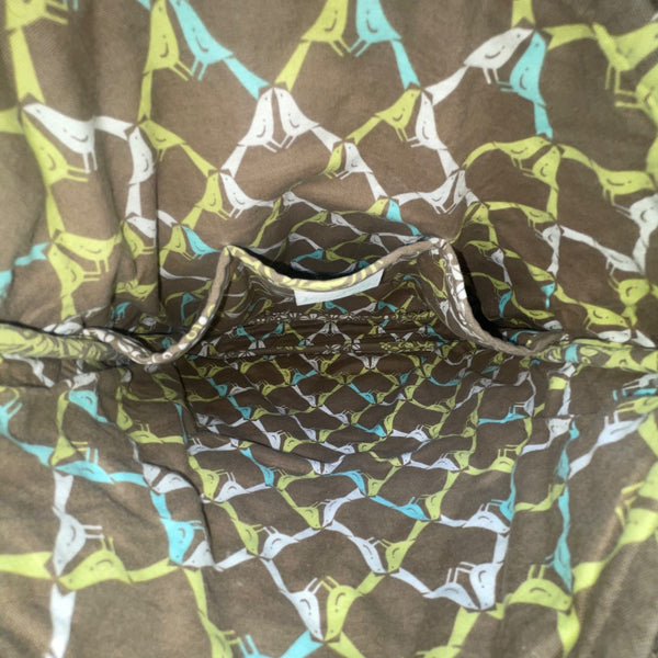 Vera Bradley Women’s Green Quilted Adjustable Strap Floral Pattern Crossbody Bag