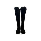 Shoe Ahoic Women’s Black Faux Suede Inside Zipper closure Knee High Boots Size 6