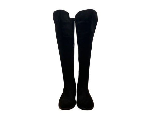 Shoe Ahoic Women’s Black Faux Suede Inside Zipper closure Knee High Boots Size 6