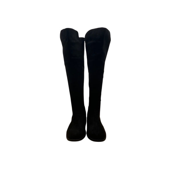 Shoe Ahoic Women’s Black Faux Suede Inside Zipper closure Knee High Boots Size 6