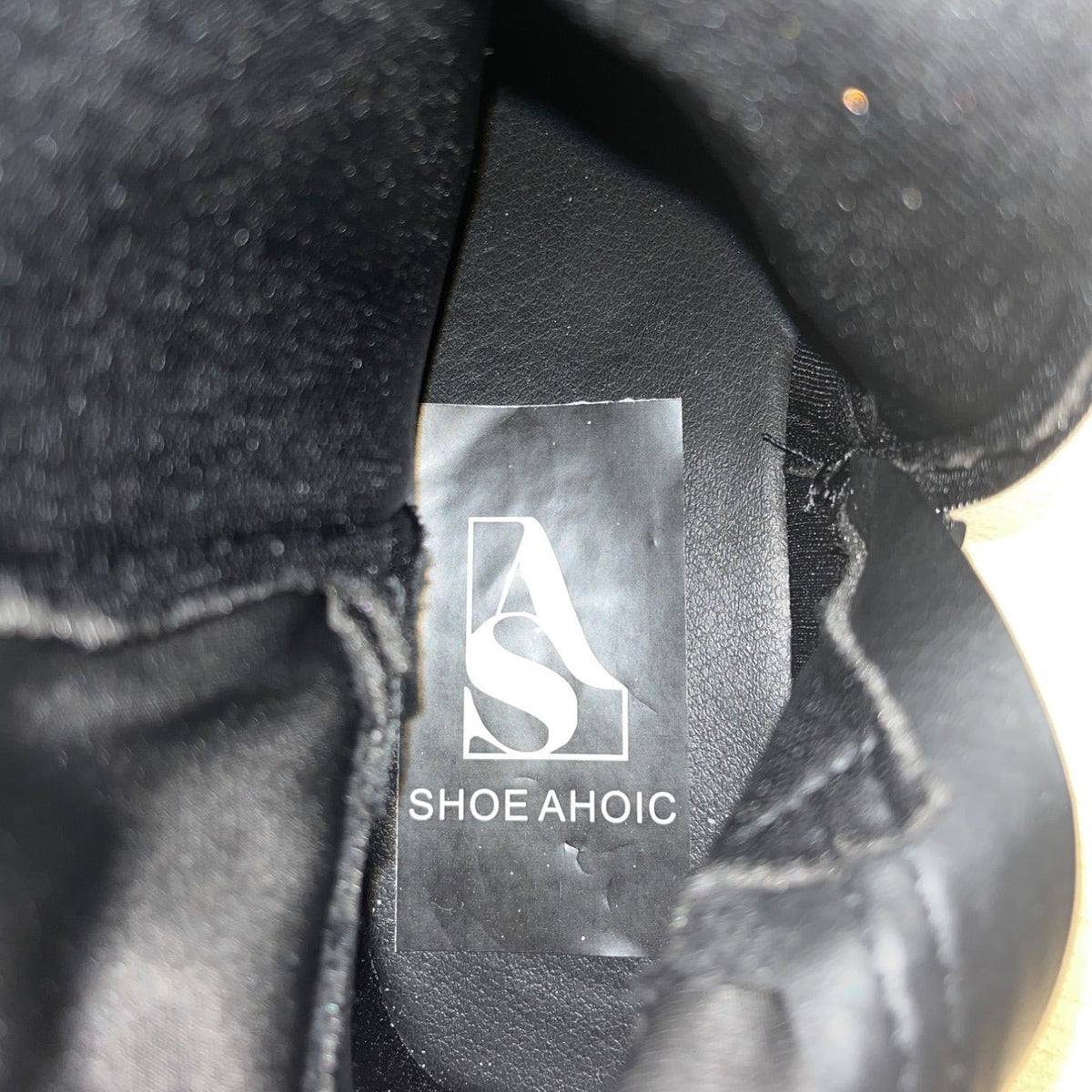 Shoe Ahoic Women’s Black Faux Suede Inside Zipper closure Knee High Boots Size 6