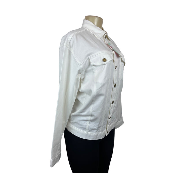Pusheen Womens Denim Jacket W Embroidered Boba Patch Long Sleeve Sz XS - New