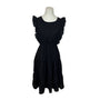 Black Ruffle Sleeveless Dress By Soun Hong - Casual Elegant Design Sz M-L