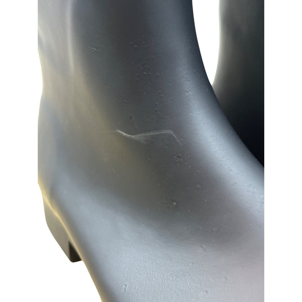 Chooka Womens Black Rubber With Adjustable Buckle Strap Rain Boots Size 9