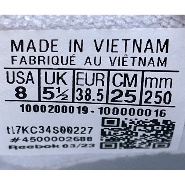 Reebok Women’s White Leather Lace Up Low-Top Classic Club C 85 Sneakers Size 8