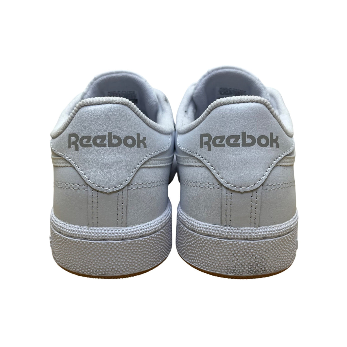 Reebok Women’s White Leather Lace Up Low-Top Classic Club C 85 Sneakers Size 8