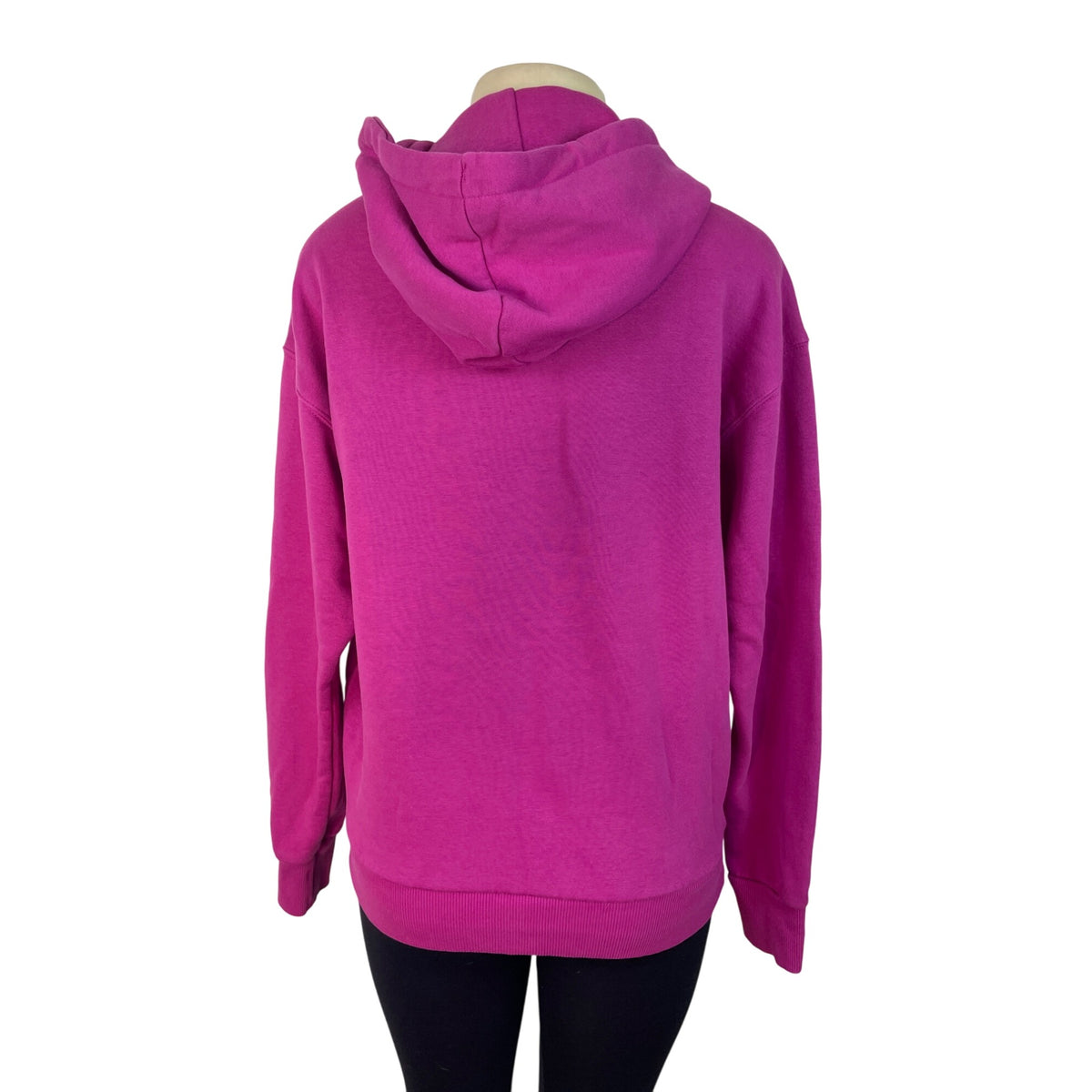 Reebok Womens Pink Logo Hoodie Sweatshirt Pullover Size M