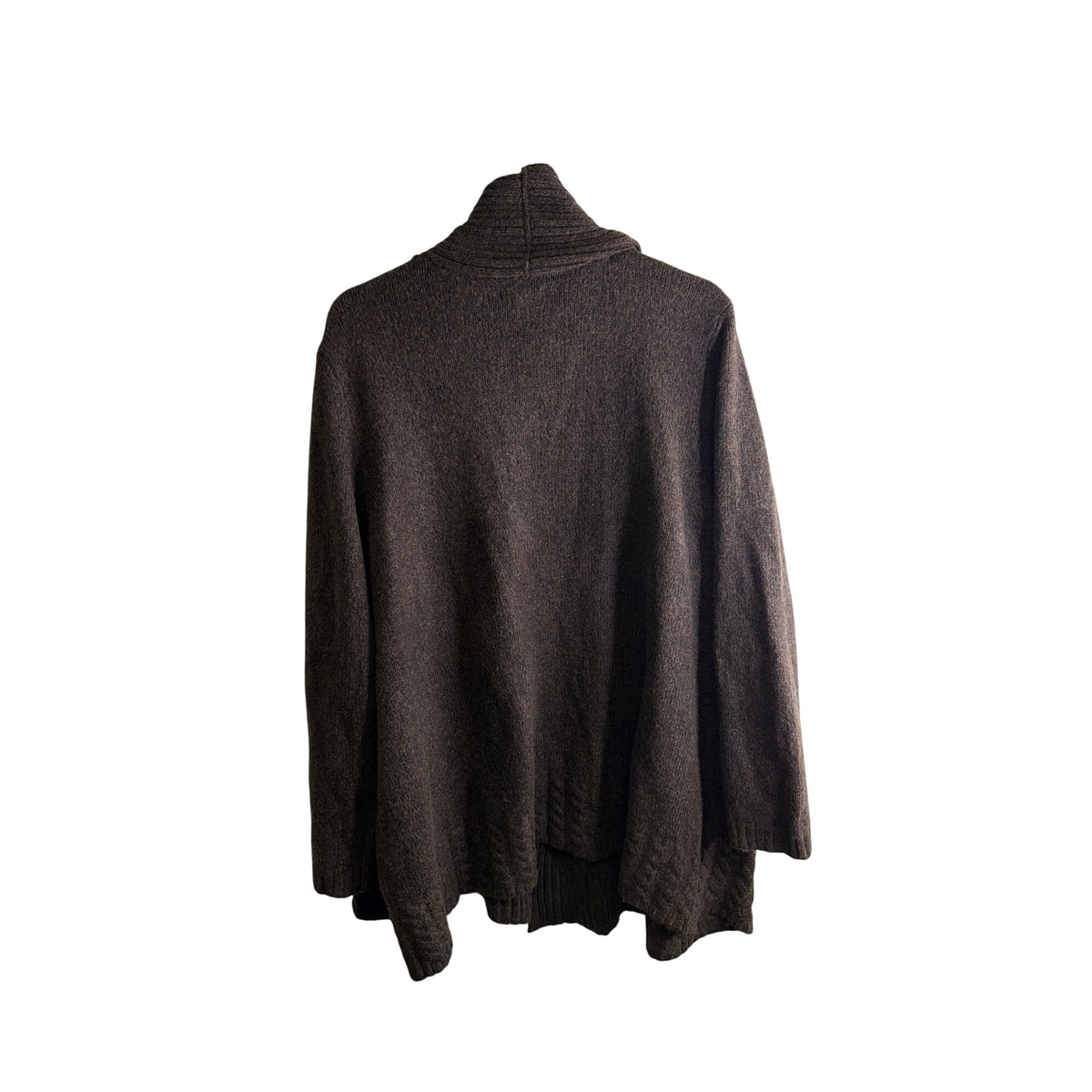 Sonoma Womens Brown Wool Blend Open Front Cardigan Sweater With Pockets Size 2X