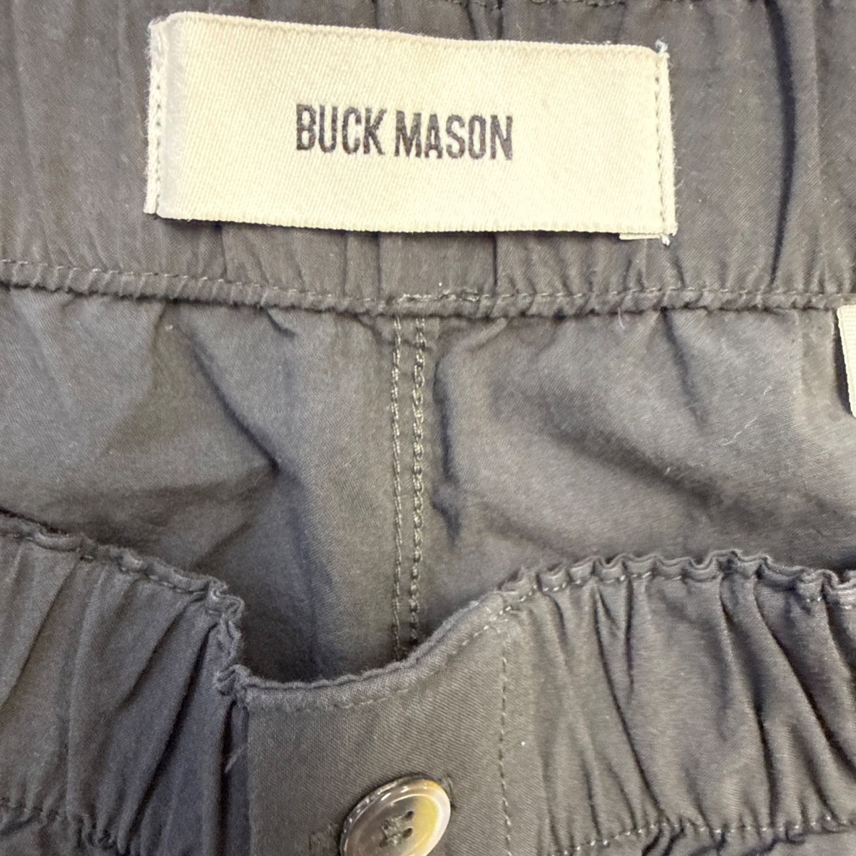 Buck Mason Women's Dark Grey Cotton Elastic Waist Boxer Shorts Size XS