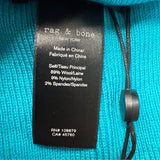 Rag & Bone New York Aqua Blue Knit Beanie Hat One Size - New