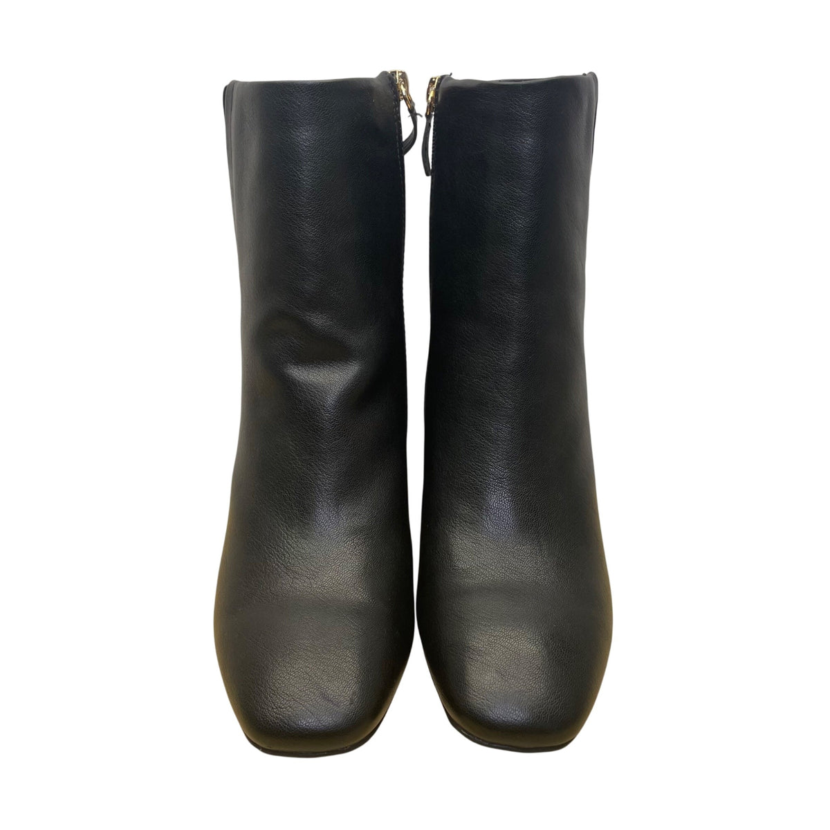 Jessica Cline Women’s Black Faux Leather Block Heel Anniston Ankle Boots Sz10W