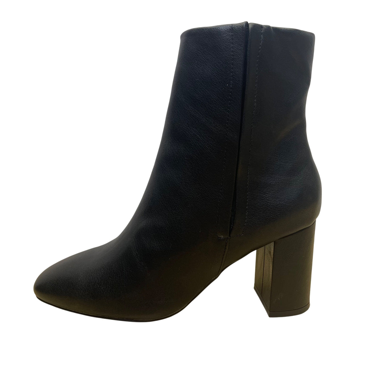 Jessica Cline Women’s Black Faux Leather Block Heel Anniston Ankle Boots Sz10W