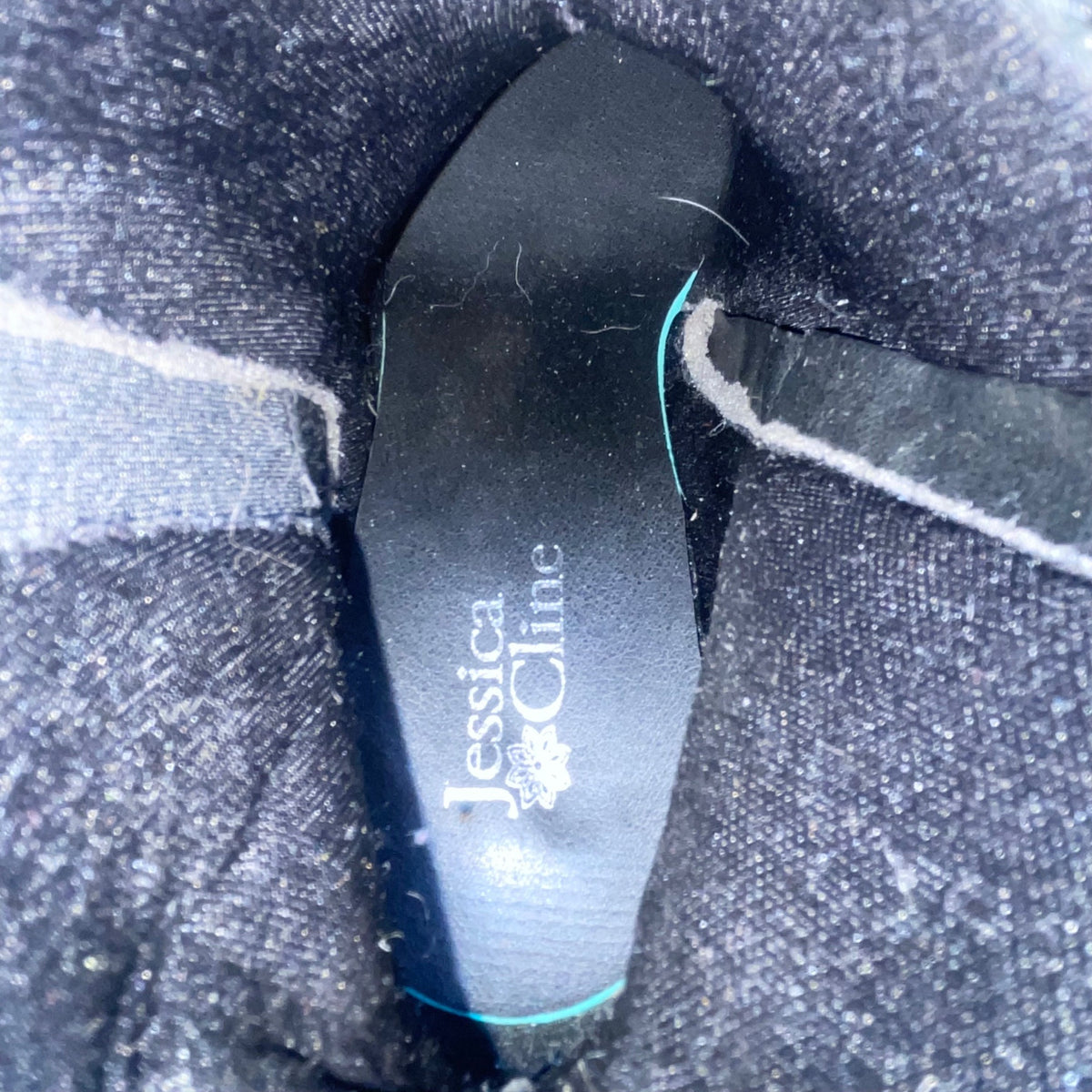 Jessica Cline Women’s Black Faux Leather Block Heel Anniston Ankle Boots Sz10W