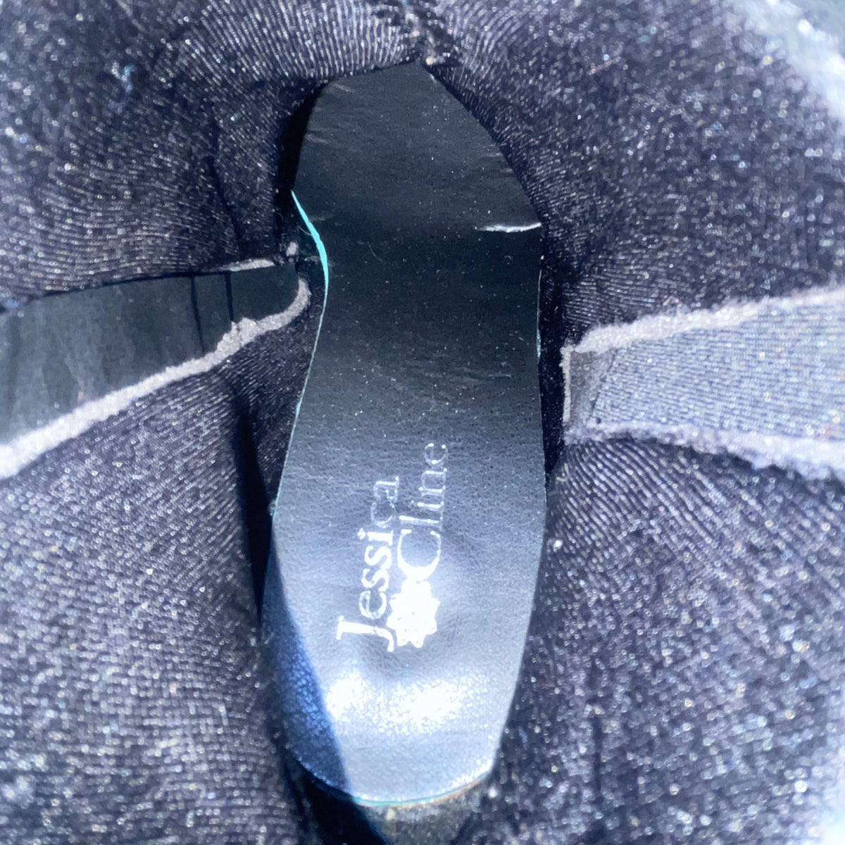 Jessica Cline Women’s Black Faux Leather Block Heel Anniston Ankle Boots Sz10W