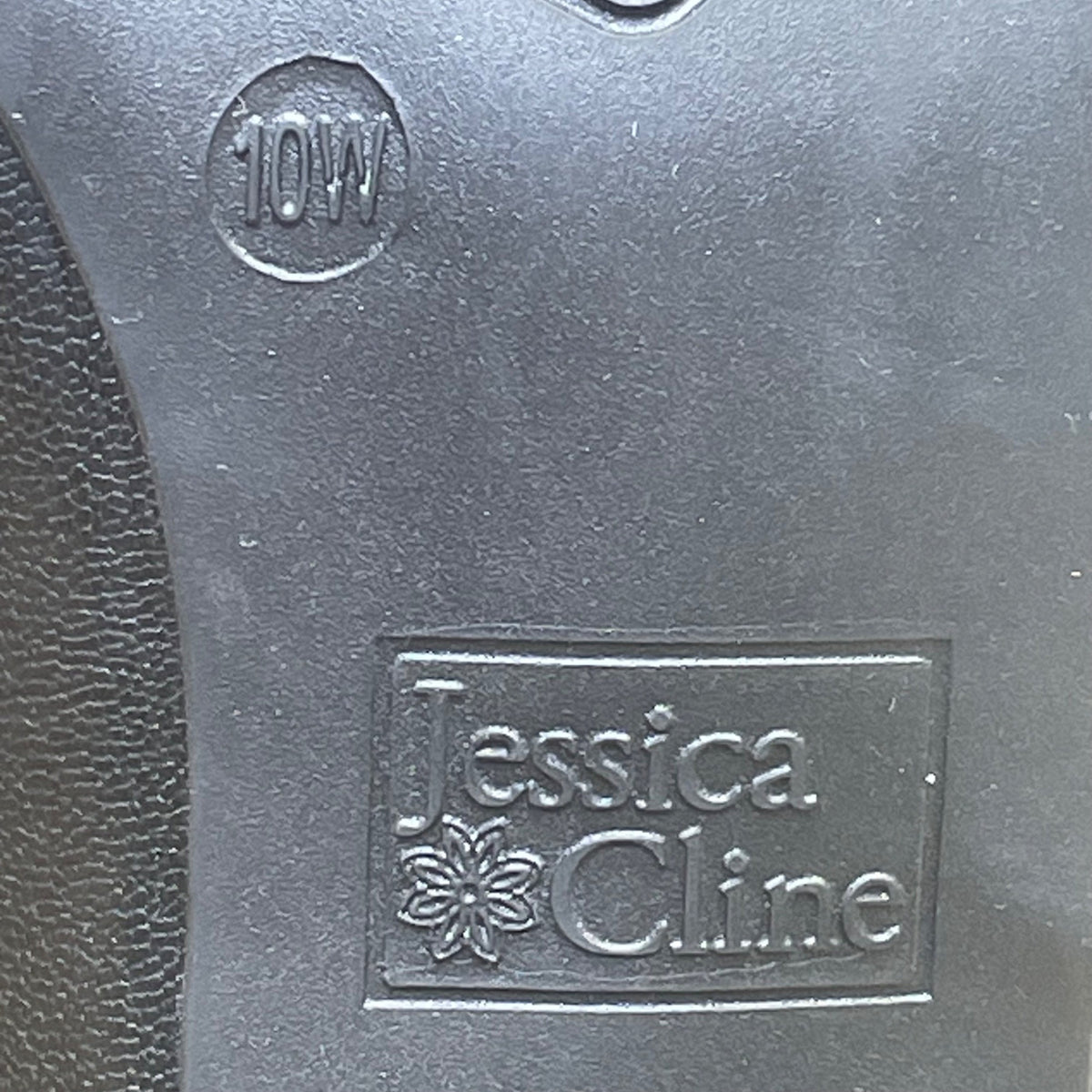 Jessica Cline Women’s Black Faux Leather Block Heel Anniston Ankle Boots Sz10W