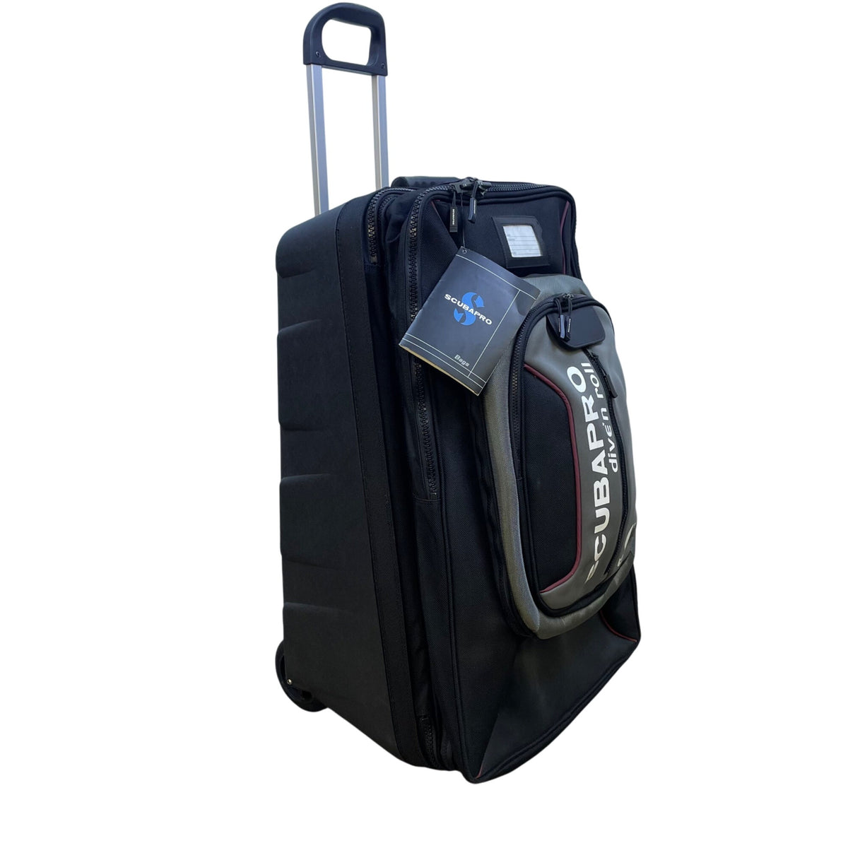 Scubapro Unisex Black/Grey Telescopic Handle DiveN Roll Travel Bag Size Large