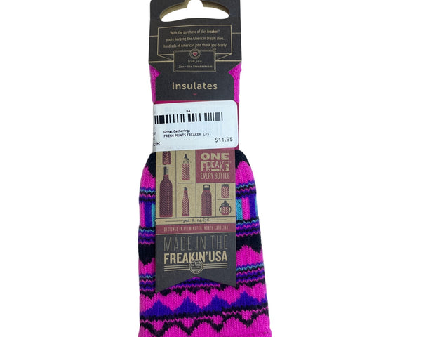 Freaker USA Unisex Pink/Black Knit Bottle Insulator Fresh Prints Stretchable One Size