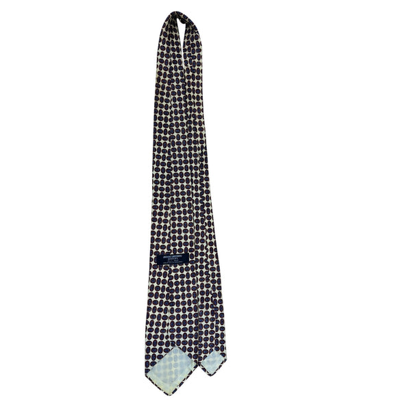 VIntage Brooks Brothers Mens Cream & Red Geometric Silk Tie Made In England