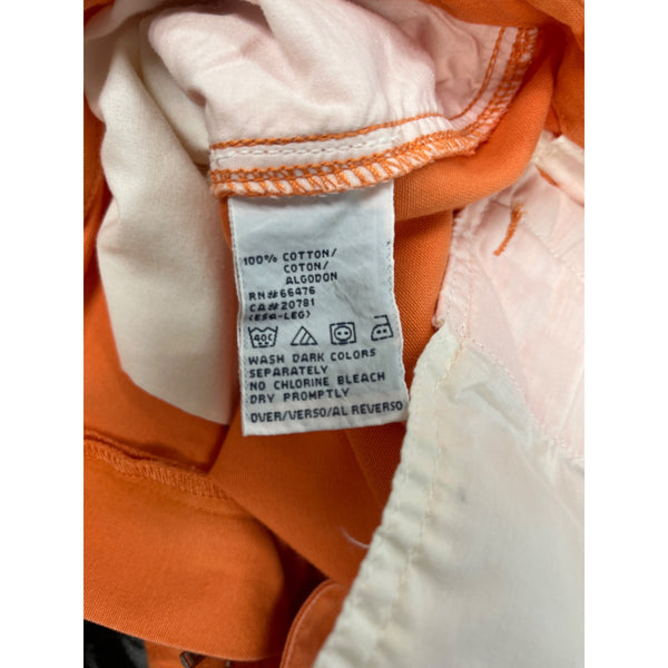Tommy Hilfiger Womens Orange Cotton Pants Size 14 Made In Mauritius