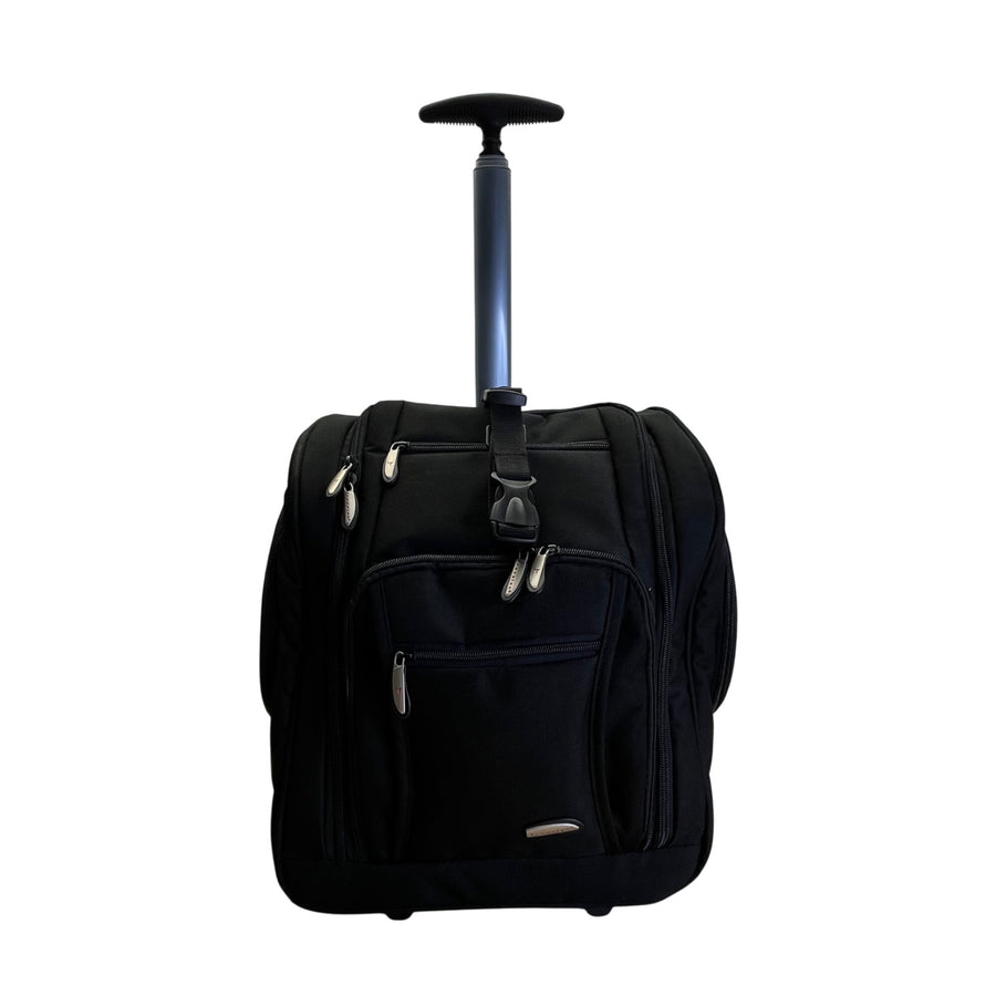 Travelon Black Telescoping Handle & Multi Compartments Wheeled Carry On Luggage