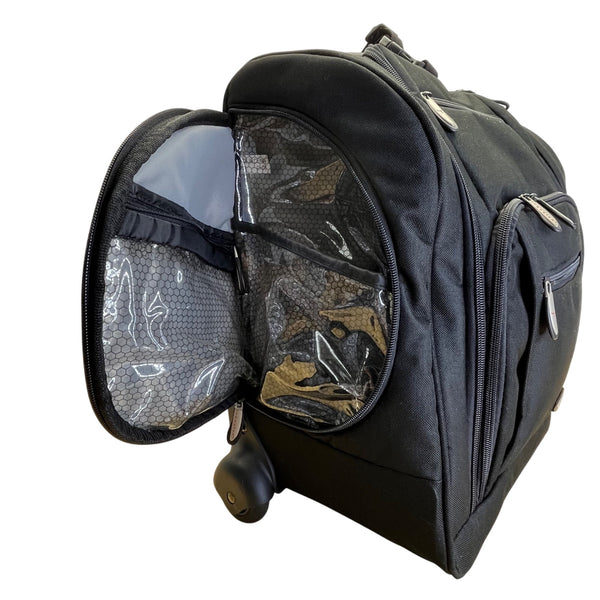 Travelon Black Telescoping Handle & Multi-Compartments Wheeled Carry-On Luggage