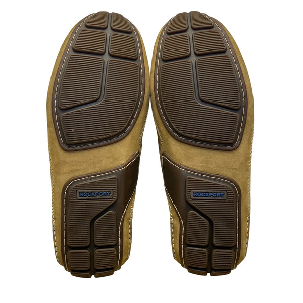 Rockport Men’s Tan/Brown Leather Washable Fast Approach Loafers Size 8.5M