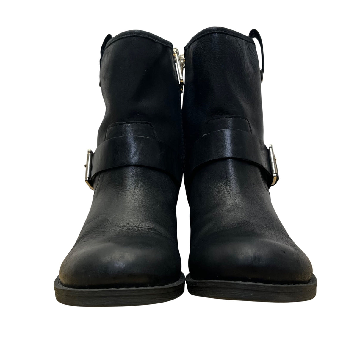 Tommy Hilfiger Women’s Black Leather Strap Buckle “Fate” Ankle Boots Size 9M