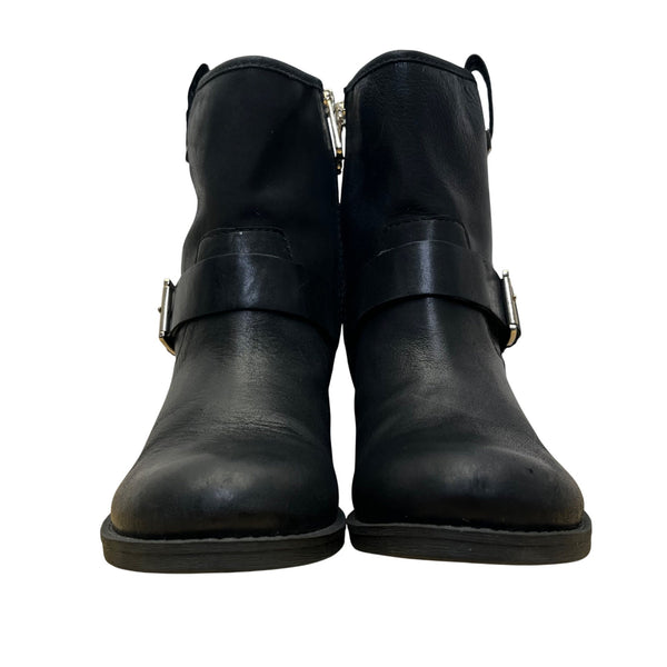 Tommy Hilfiger Women’s Black Leather Strap Buckle “Fate” Ankle Boots Size 9M