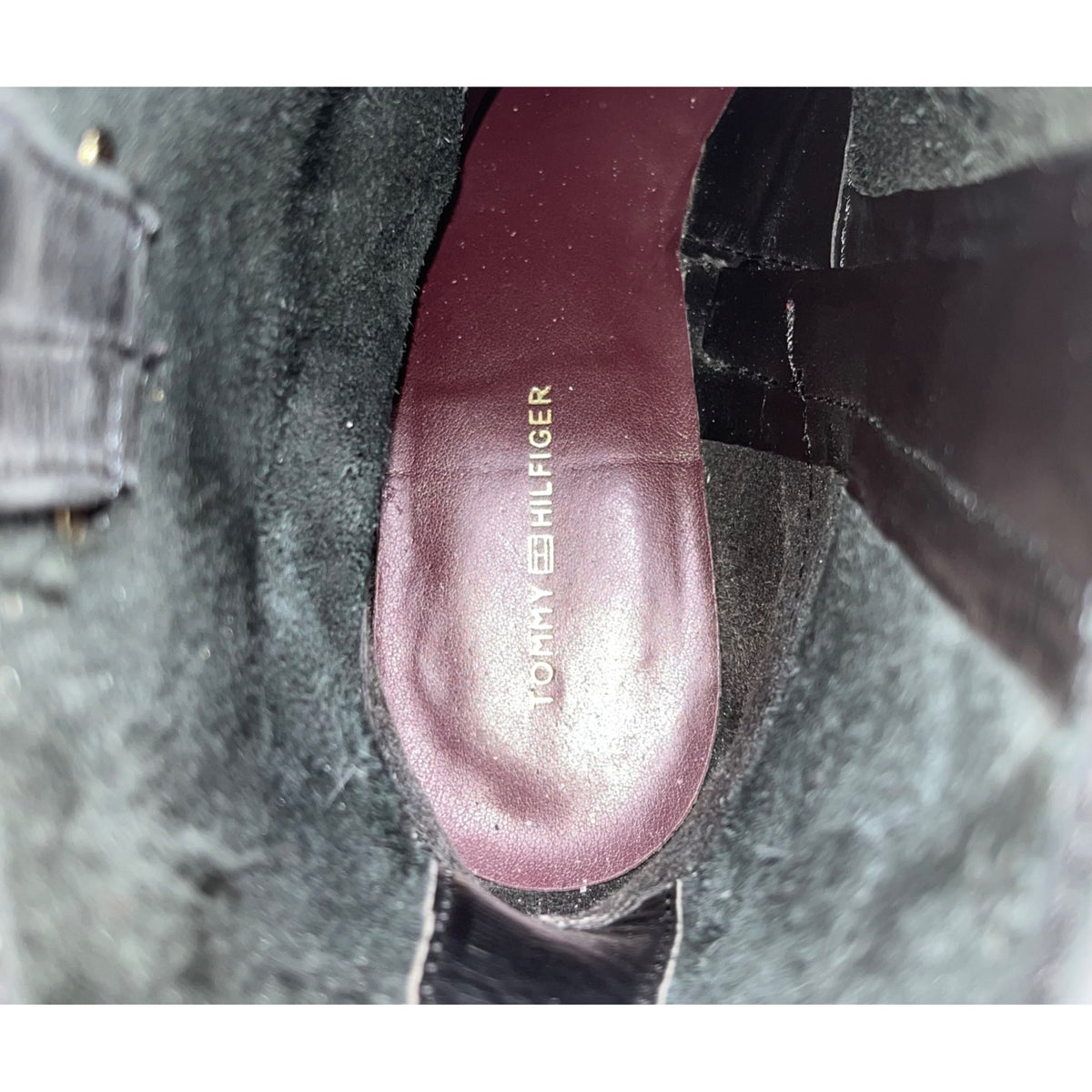 Tommy Hilfiger Women’s Black Leather Strap Buckle “Fate” Ankle Boots Size 9M