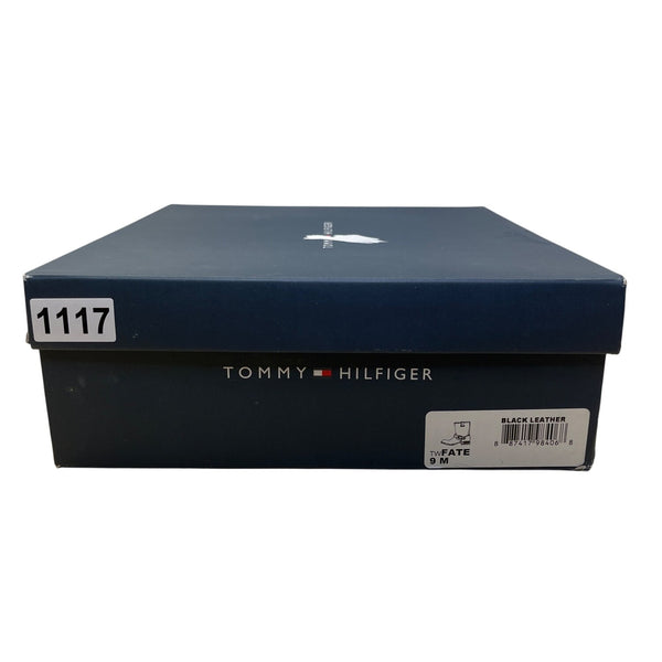 Tommy Hilfiger Women’s Black Leather Strap Buckle “Fate” Ankle Boots Size 9M