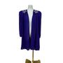 Patra Womens Purple Sheer Chiffon Open Front Jacket Floral Sequin Detail Size 12
