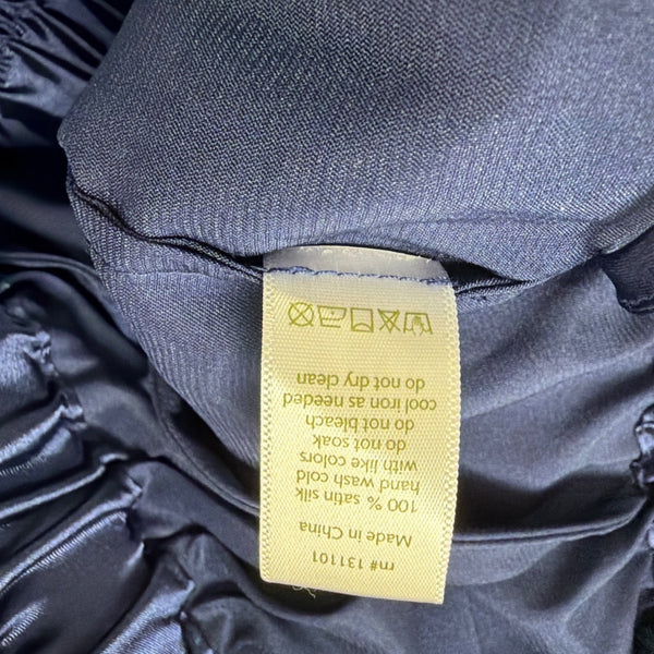 My-Bodhi Women’s Navy Satin Silk Shirt & Pants Set Loose Fit Chic  Sz L/XL