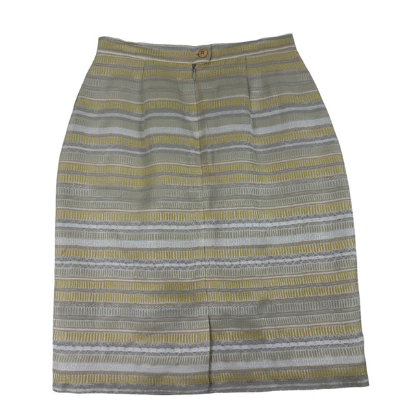Christian Dior Women’s Yellow & White Stripe Blazer & Skirt Set Size 2