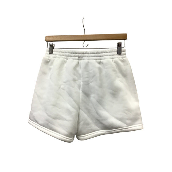 Shein Womens White Fleece-Lined Casual Elastic Waist Shorts Size Large