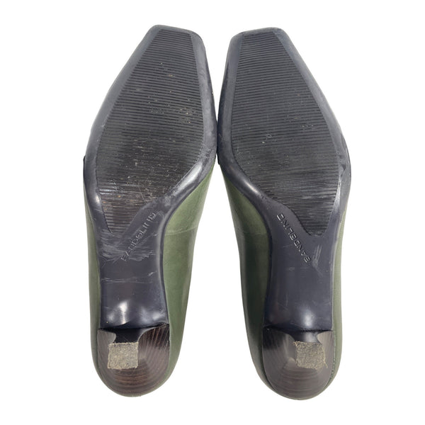 Bandolino Women's Dark Green Leather Tannis Loafers Pumps Sz 8 - Original Box